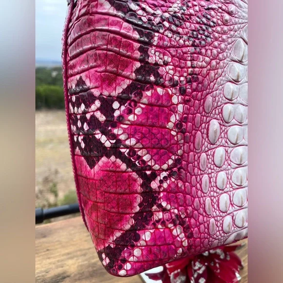 NWT Brahmin Crown of Hearts Large Duxbury Ombre Melbourne Satchel - Picture 9 of 14